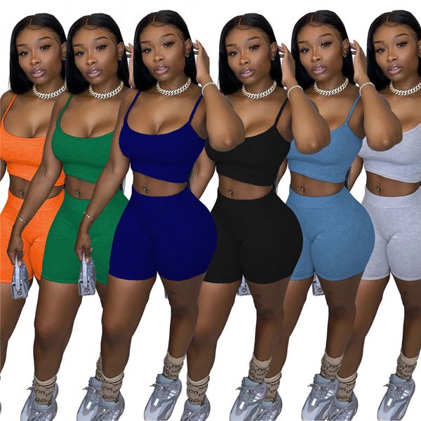 women designer two piece sets fashion spaghetti strape short sleeveless shorts soild corlor scoop neck women tracksuits, Gray
women designer two piece sets fashion spaghetti strape short sleeveless shorts soild corlor scoop neck women tracksuits, Gray