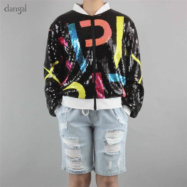 dangal sequin jacket sequin garment women cool loose jacket fabulous spring coat o-neck geometric zipper out wear, Black;brown
dangal sequin jacket sequin garment women cool loose jacket fabulous spring coat o-neck geometric zipper out wear, Black;brown