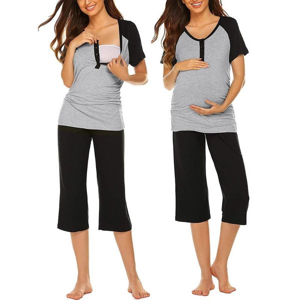 maternity dresses women nusring pajamas sleep suits pregnancy clothes for pregnant breastfeeding short sseeve nightwear clothing set zm, White
maternity dresses women nusring pajamas sleep suits pregnancy clothes for pregnant breastfeeding short sseeve nightwear clothing set zm, White