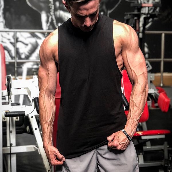 mens 2019 summer new workout clothing cotton male sleeveless sling shirt vest undershirt, White;black 
mens 2019 summer new workout clothing cotton male sleeveless sling shirt vest undershirt, White;black