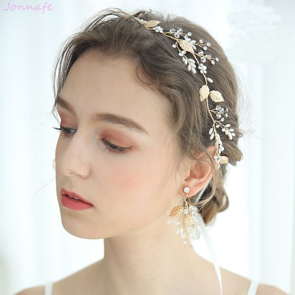 jonnafe handmade bridal gold leaf hair vine pearls jewelry handmade wedding headband tiara women prom hair accessories, Golden;white
jonnafe handmade bridal gold leaf hair vine pearls jewelry handmade wedding headband tiara women prom hair accessories, Golden;white