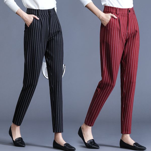 vertical striped autumn and winter fat mm korean-style casual baggy pants plus-sized loose-fit women's high-waisted skinny harem, Black;white
vertical striped autumn and winter fat mm korean-style casual baggy pants plus-sized loose-fit women's high-waisted skinny harem, Black;white