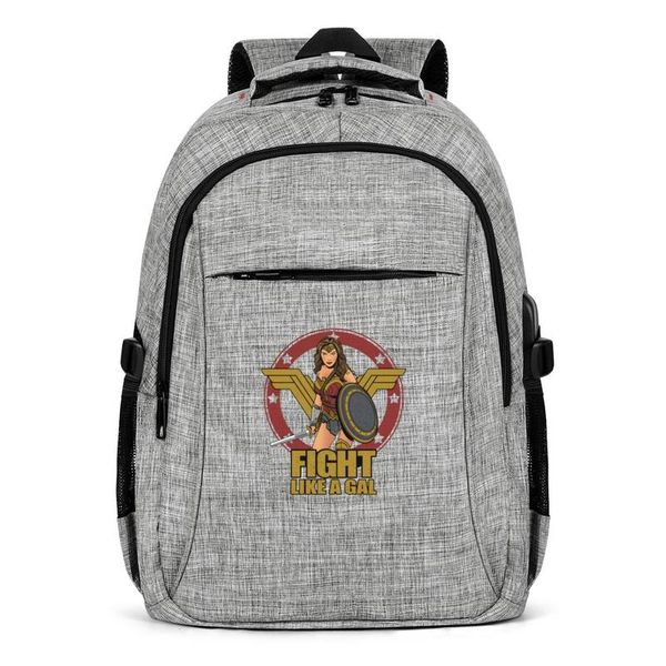 wonder woman fight like a gal fashion sports backpack,design cool adjustable suitable for school traveling backpack dark light hero
wonder woman fight like a gal fashion sports backpack,design cool adjustable suitable for school traveling backpack dark light hero