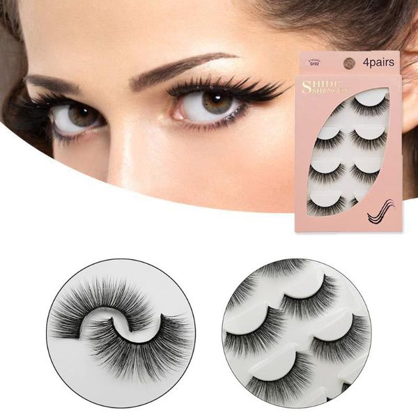4 pairs 100% handmade real false eyelash 3d strip mink lashes thick fake faux eyelashes makeup beauty false eyelashes
4 pairs 100% handmade real false eyelash 3d strip mink lashes thick fake faux eyelashes makeup beauty false eyelashes