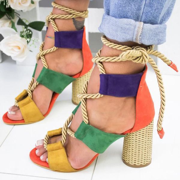 women pump gladiator high round heel cane suede open toe lace up wedding shoes platform ladies sandal sapato feminino, Black
women pump gladiator high round heel cane suede open toe lace up wedding shoes platform ladies sandal sapato feminino, Black