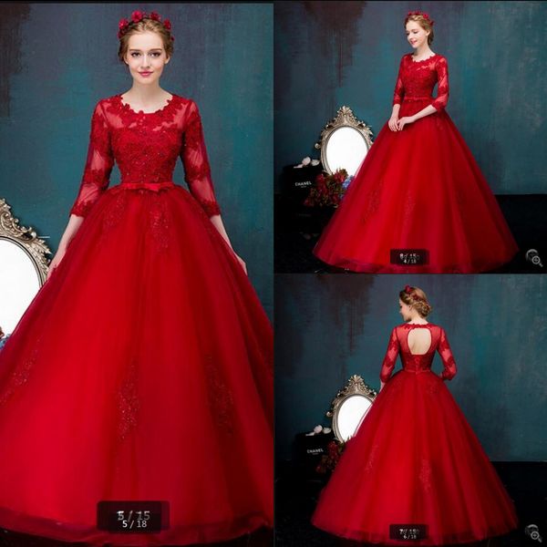 selling ball gown 3/4 sleeve lace appliques pearls prom dress sheer back corset beaded pearls princess fashion prom gowns on sale, Black
selling ball gown 3/4 sleeve lace appliques pearls prom dress sheer back corset beaded pearls princess fashion prom gowns on sale, Black