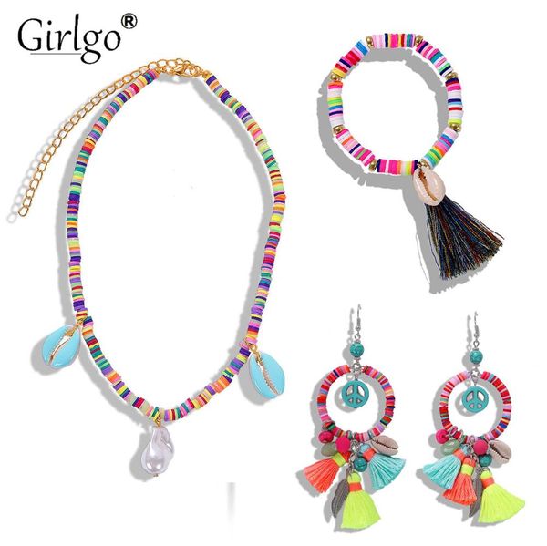 girlgo boho rainbow beaded necklaces jewelry sets ne+ea+br for women ethnic shell bracelets fringed tassel earrings jewelry gift, Silver
girlgo boho rainbow beaded necklaces jewelry sets ne+ea+br for women ethnic shell bracelets fringed tassel earrings jewelry gift, Silver