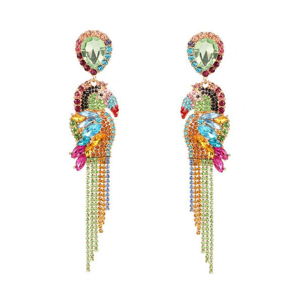 bright multicolored parrot dangle earrings long full rhinestone tassel earrings for women za bird luxury ear jewelry et1183, Golden
bright multicolored parrot dangle earrings long full rhinestone tassel earrings for women za bird luxury ear jewelry et1183, Golden