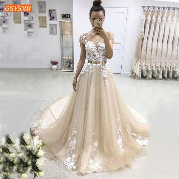 fashion champagne short sleeve long evening dresses appliques lace a line evening gowns tulle sweep train formal party dress new, White;black
fashion champagne short sleeve long evening dresses appliques lace a line evening gowns tulle sweep train formal party dress new, White;black