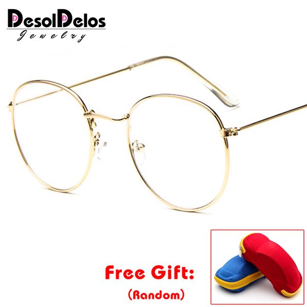 2019 new designer woman glasses optical frames metal round glasses frame clear lens eyeware black silver gold eye glass with box
2019 new designer woman glasses optical frames metal round glasses frame clear lens eyeware black silver gold eye glass with box