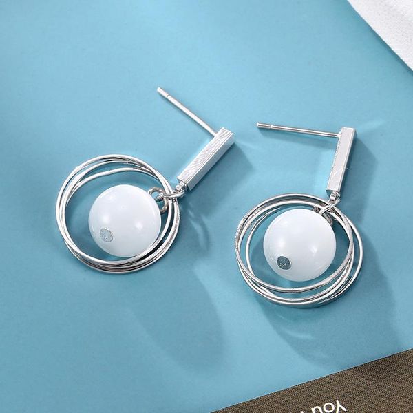 2019 new korean fashion earrings metal geometry pendant stud earrings pearl opal earrings women wedding party gifts, Silver
2019 new korean fashion earrings metal geometry pendant stud earrings pearl opal earrings women wedding party gifts, Silver