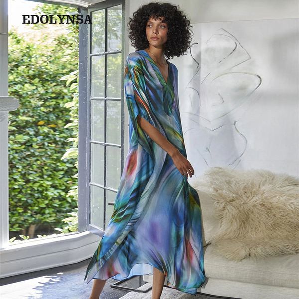 2020 quick-drying bohemian printed cape sleeve loose summer beach dress long tunic women beachwear long robe de plage n831, Black;gray
2020 quick-drying bohemian printed cape sleeve loose summer beach dress long tunic women beachwear long robe de plage n831, Black;gray