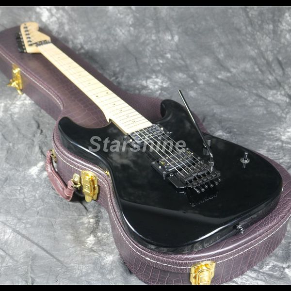 2019 new sell electric guitar fr bridge black color maple neck standard size black hardware
2019 new sell electric guitar fr bridge black color maple neck standard size black hardware