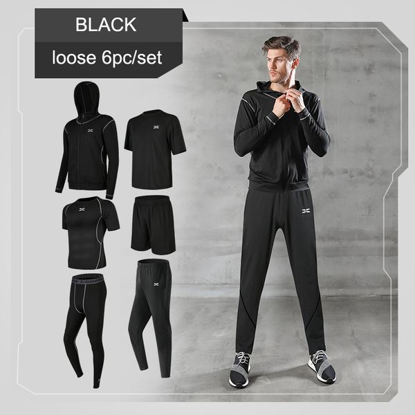 6 pcs/set warm sport suit men jogging suits training suit gym fitness clothes compression running jogging sportwear workout set, Black;blue
6 pcs/set warm sport suit men jogging suits training suit gym fitness clothes compression running jogging sportwear workout set, Black;blue