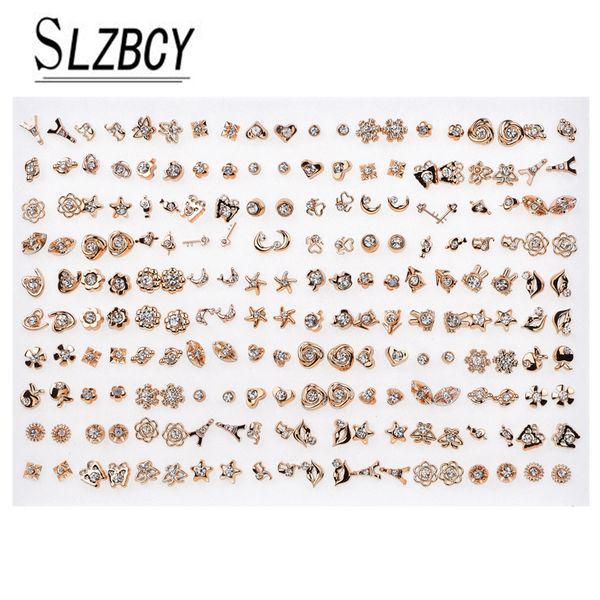 100 pairs/set heart flower rhinestone stud earrings sets for women girl gold color geometric acrylic small earring party jewelry, Golden;silver
100 pairs/set heart flower rhinestone stud earrings sets for women girl gold color geometric acrylic small earring party jewelry, Golden;silver
