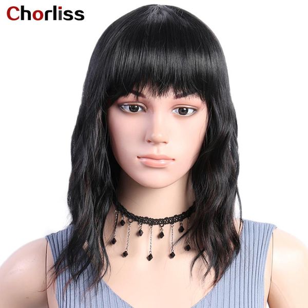 synthetic wigs with bangs 16 inch medium length water wave wigs for women afro heat resistant fiber daily false synthetic hair, Black
synthetic wigs with bangs 16 inch medium length water wave wigs for women afro heat resistant fiber daily false synthetic hair, Black