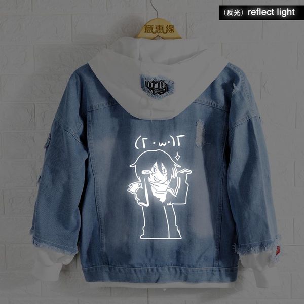 new noragami hoodie jeans coat yato men hooded reflect light women fashion jacket, Black
new noragami hoodie jeans coat yato men hooded reflect light women fashion jacket, Black