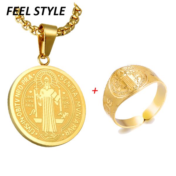 pendant necklaces 1 set stainless steel st.benedict medallion jesus san benito pattern necklace for men jewelry, Silver
pendant necklaces 1 set stainless steel st.benedict medallion jesus san benito pattern necklace for men jewelry, Silver