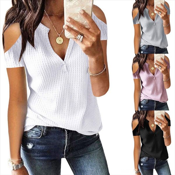 2020 women's naked shoulder short sleeve solid color t-shirt 2020 women's naked shoulder short sleeve solid color t-shirt, White
2020 women's naked shoulder short sleeve solid color t-shirt 2020 women's naked shoulder short sleeve solid color t-shirt, White