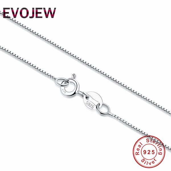 evojew 100% genuine 925 sterling silver necklace classic basic silver box chains lobster clasp adjustable fashion jewelry
evojew 100% genuine 925 sterling silver necklace classic basic silver box chains lobster clasp adjustable fashion jewelry