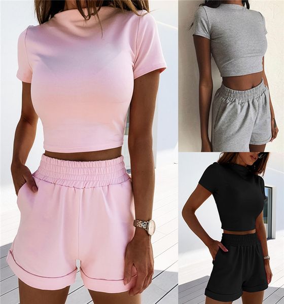 women's tracksuits 3 colors women s clothing casual outfit short sleeve high waist shorts 2 piece set fashion bodycon s-xl, Gray
women's tracksuits 3 colors women s clothing casual outfit short sleeve high waist shorts 2 piece set fashion bodycon s-xl, Gray