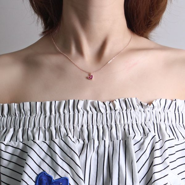 purple heart zircon necklace copper lovely necklace sweet rose gold clavicle chain temperament all-match collar, Silver
purple heart zircon necklace copper lovely necklace sweet rose gold clavicle chain temperament all-match collar, Silver