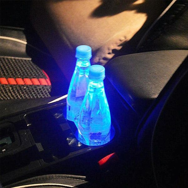solar cup pad car accessories led light cover interior decoration lights