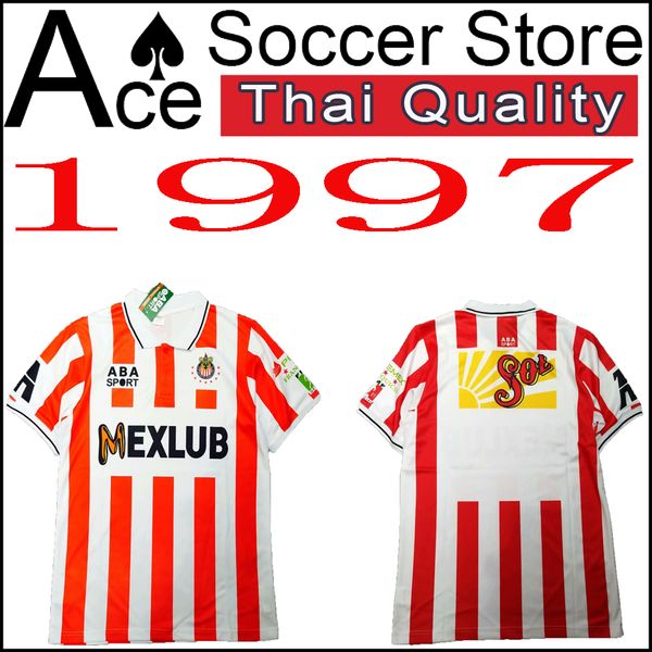 1997 chiva guadalajara occer jer ey 97 vintage cla ic retro football hirt antique collection uniform home white and red cami eta 98
1997 chiva guadalajara occer jer ey 97 vintage cla ic retro football hirt antique collection uniform home white and red cami eta 98
