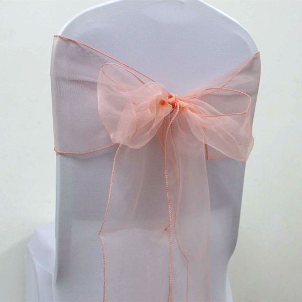 100pcs fancy peach organza chair sashes wedding self tie chair bows for party event banquet decoration
100pcs fancy peach organza chair sashes wedding self tie chair bows for party event banquet decoration