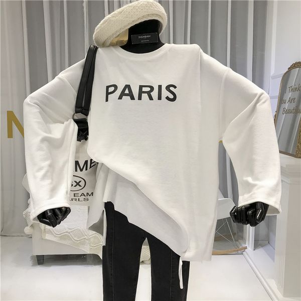 2020 early spring t-shiet women cotton blend oversize damage womens long sleeve white casual o-neck letter tshirt women
2020 early spring t-shiet women cotton blend oversize damage womens long sleeve white casual o-neck letter tshirt women