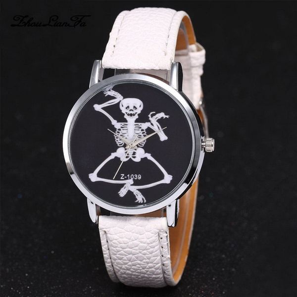 women quartz wristwatch adjustable leather belt skull pattern watch gifts lxh, Slivery;brown
women quartz wristwatch adjustable leather belt skull pattern watch gifts lxh, Slivery;brown