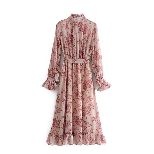 Vintage Floral Print Sashes Ruffled Pleated Dress Women Fashion Bow Tie Collar Long Sleeve Dresses Casual Vestidos Mujer
Vintage Floral Print Sashes Ruffled Pleated Dress Women Fashion Bow Tie Collar Long Sleeve Dresses Casual Vestidos Mujer