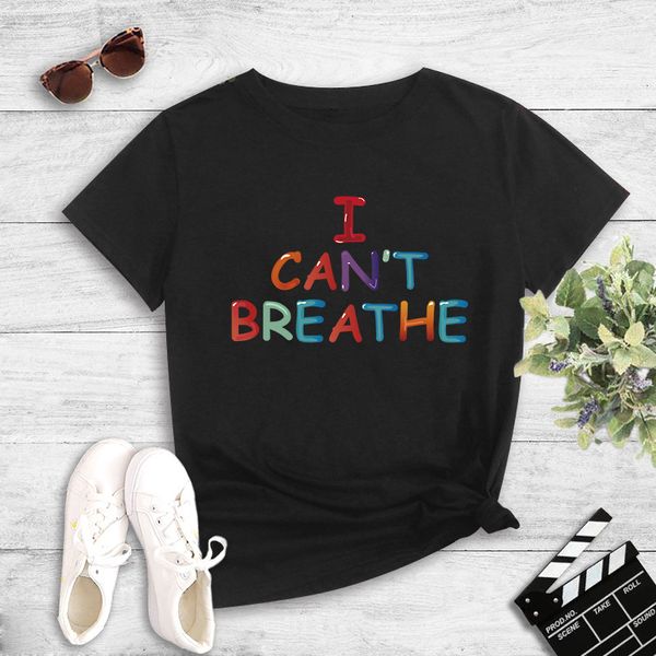 short-sleeved t-shirt women's dress i can't breathe i can't breathe printed t-shirt t7406, Gray;blue
short-sleeved t-shirt women's dress i can't breathe i can't breathe printed t-shirt t7406, Gray;blue