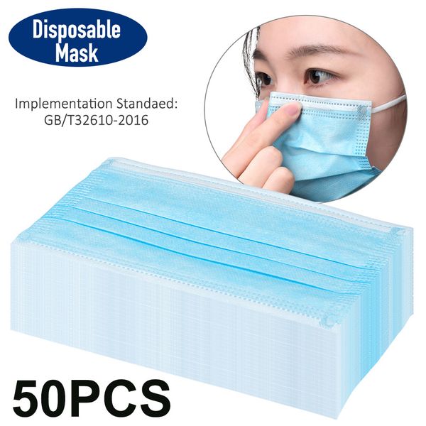 50pcs lot disposable face masks 3-layers non-woven mouth non woven anti-dust anti-bacterial earloops breathing safety masks
50pcs lot disposable face masks 3-layers non-woven mouth non woven anti-dust anti-bacterial earloops breathing safety masks