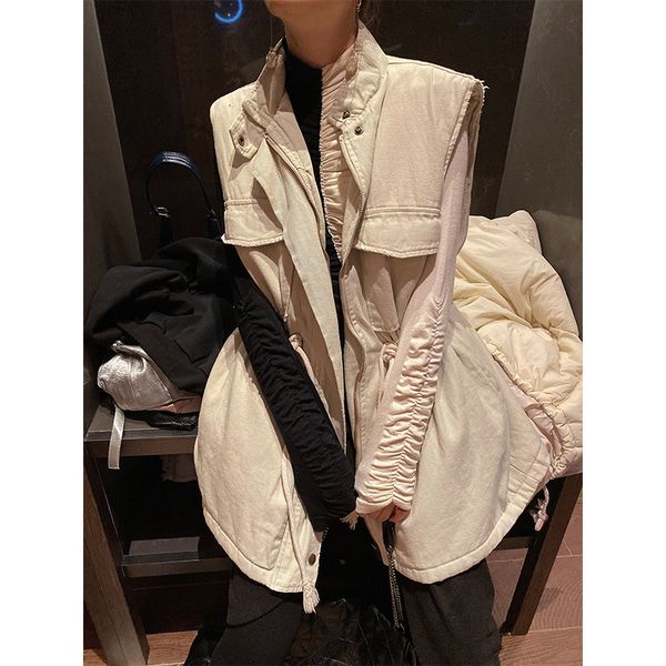 lanmrem sleeveless zipper cotton vest for woman 2020 spring loose drawstring cotton-padded clothes fashion new yh644, Black;white
lanmrem sleeveless zipper cotton vest for woman 2020 spring loose drawstring cotton-padded clothes fashion new yh644, Black;white