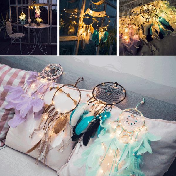handmade dream catcher with string light dream catcher feather creative innovative home bedside wall window hanging decoration an2732
handmade dream catcher with string light dream catcher feather creative innovative home bedside wall window hanging decoration an2732
