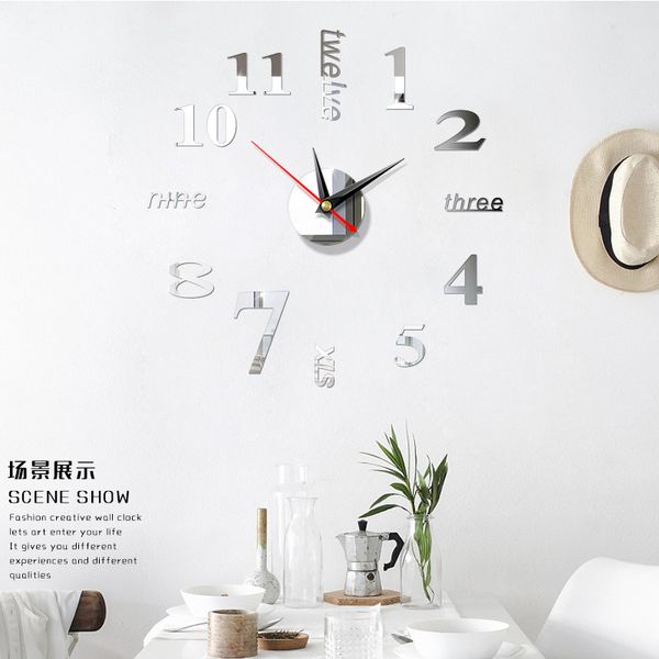 40cm creative home decoration modern 3d frameless large wall clock style watches hours diy room home decorations
40cm creative home decoration modern 3d frameless large wall clock style watches hours diy room home decorations