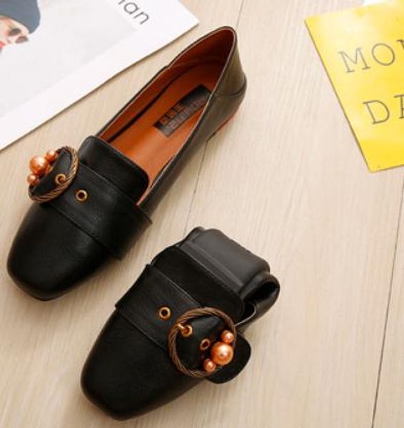 2019 women's shoes in spring and autumn with new style flat bottom square head @42, Black
2019 women's shoes in spring and autumn with new style flat bottom square head @42, Black