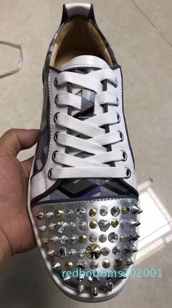 2020 men casual shoes red bottom sneakers spike stud sneaker red sole party shoes low sneakers male ar01, Black
2020 men casual shoes red bottom sneakers spike stud sneaker red sole party shoes low sneakers male ar01, Black