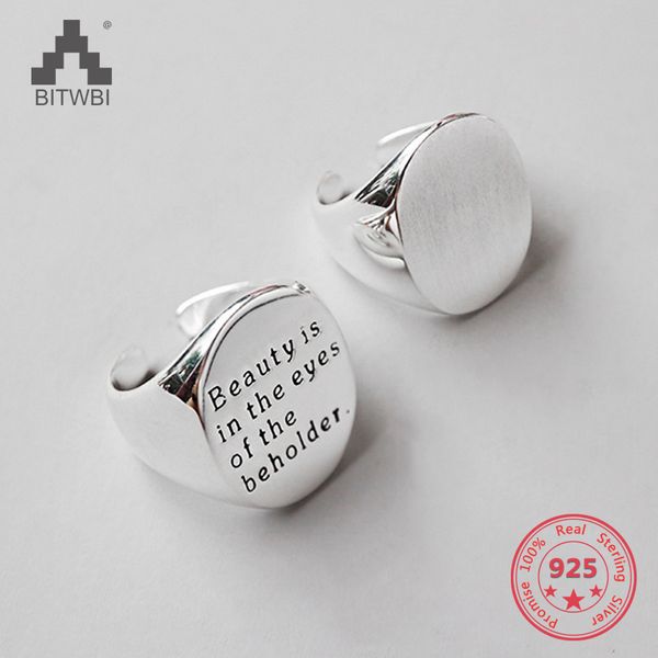 s925 sterling silver wide oval brushed glossy english letters open ring, Golden;silver
s925 sterling silver wide oval brushed glossy english letters open ring, Golden;silver