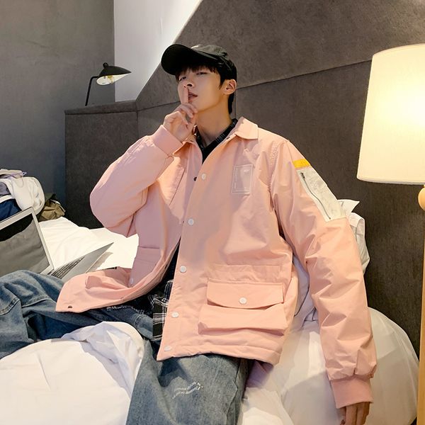 2019 new japanese large size solid color simple winter korean men's tooling multi-pocket loose version casual cotton coat, Black
2019 new japanese large size solid color simple winter korean men's tooling multi-pocket loose version casual cotton coat, Black