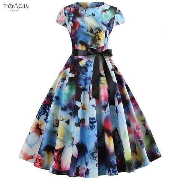 Vintage Women Dress 2019 Clothes Floral Print Short Sleeve Dresses Summer Office Party Rockabilly Swing Pinup Plus Size Designer
Vintage Women Dress 2019 Clothes Floral Print Short Sleeve Dresses Summer Office Party Rockabilly Swing Pinup Plus Size Designer
