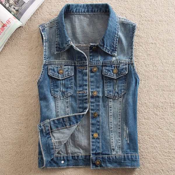 women's vests denim vest women sleeveless jacket small short design fashion leisure girl womens summer clothes waistcoat, Black;white
women's vests denim vest women sleeveless jacket small short design fashion leisure girl womens summer clothes waistcoat, Black;white