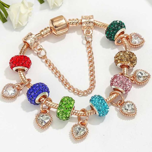 baopon antique silver plated charm bracelet & bangle with colorful crystal love heart beads bracelets for women wedding jewelry, Golden;silver
baopon antique silver plated charm bracelet & bangle with colorful crystal love heart beads bracelets for women wedding jewelry, Golden;silver