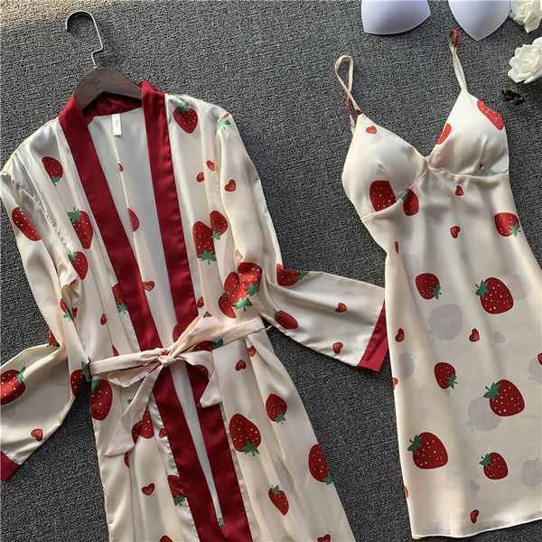 lounge set women sleepwear set nightwear home wear women dress + robe long sleeve pajama print home clothes, Black;red
lounge set women sleepwear set nightwear home wear women dress + robe long sleeve pajama print home clothes, Black;red