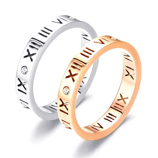 2020 simple and stylish diamond 18k rose gold roman numeral ring titanium steel hollow classic classic unique design jewelry wholesale, Silver
2020 simple and stylish diamond 18k rose gold roman numeral ring titanium steel hollow classic classic unique design jewelry wholesale, Silver
