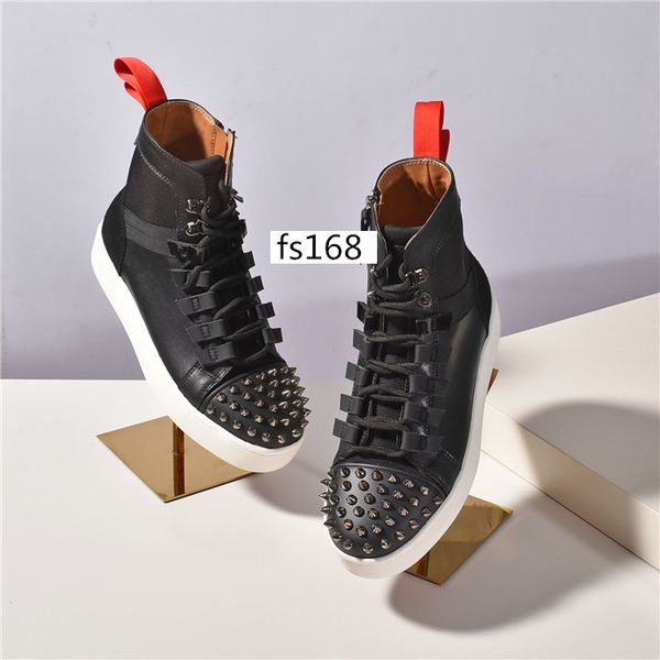 with box sneakers bottom is red shoe low cut suede spike shoes for men and women party wedding crystal leather sneakers size 36, Black
with box sneakers bottom is red shoe low cut suede spike shoes for men and women party wedding crystal leather sneakers size 36, Black