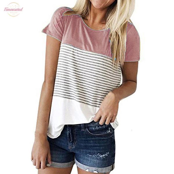 summer patchwork stripe t shirt women tee casual short sleeve beach t shirt female tunic ropa mujer c2235, White
summer patchwork stripe t shirt women tee casual short sleeve beach t shirt female tunic ropa mujer c2235, White