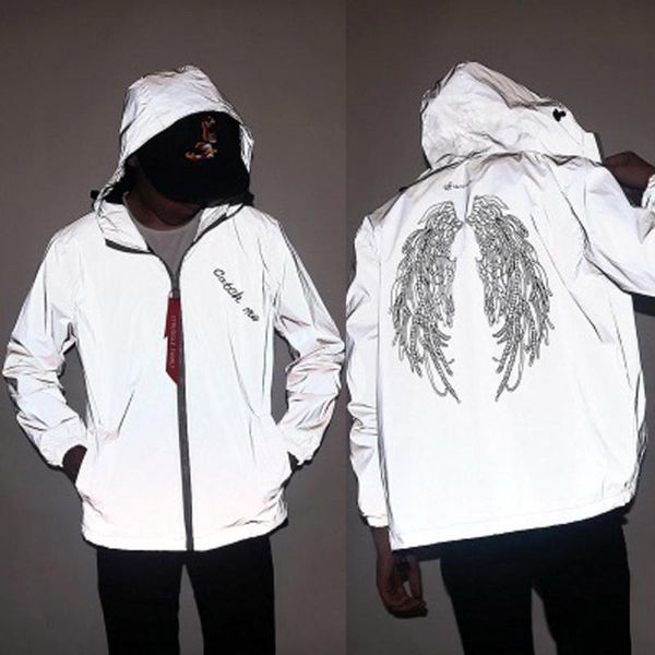 reflective jacket 2020 fashion men/women harajuku windbreaker jackets hooded streetwear hip-hop night shiny zipper jacket, Black;brown
reflective jacket 2020 fashion men/women harajuku windbreaker jackets hooded streetwear hip-hop night shiny zipper jacket, Black;brown