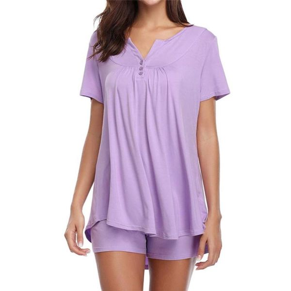 2 piece set womens button short sleeve sleepwear set pajama sets bamboo tank and shorts women summer causal sleepwear set#15, Blue;gray
2 piece set womens button short sleeve sleepwear set pajama sets bamboo tank and shorts women summer causal sleepwear set#15, Blue;gray